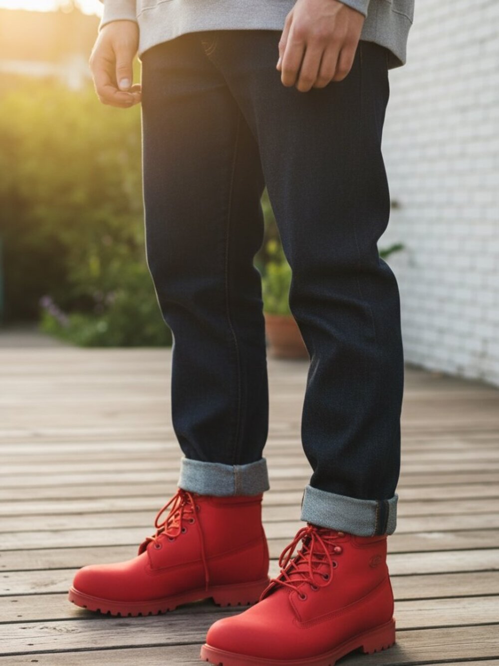Lugz Convoy Fleece MCNVYFD-620 Mens Red Synthetic Casual Dress Boots
